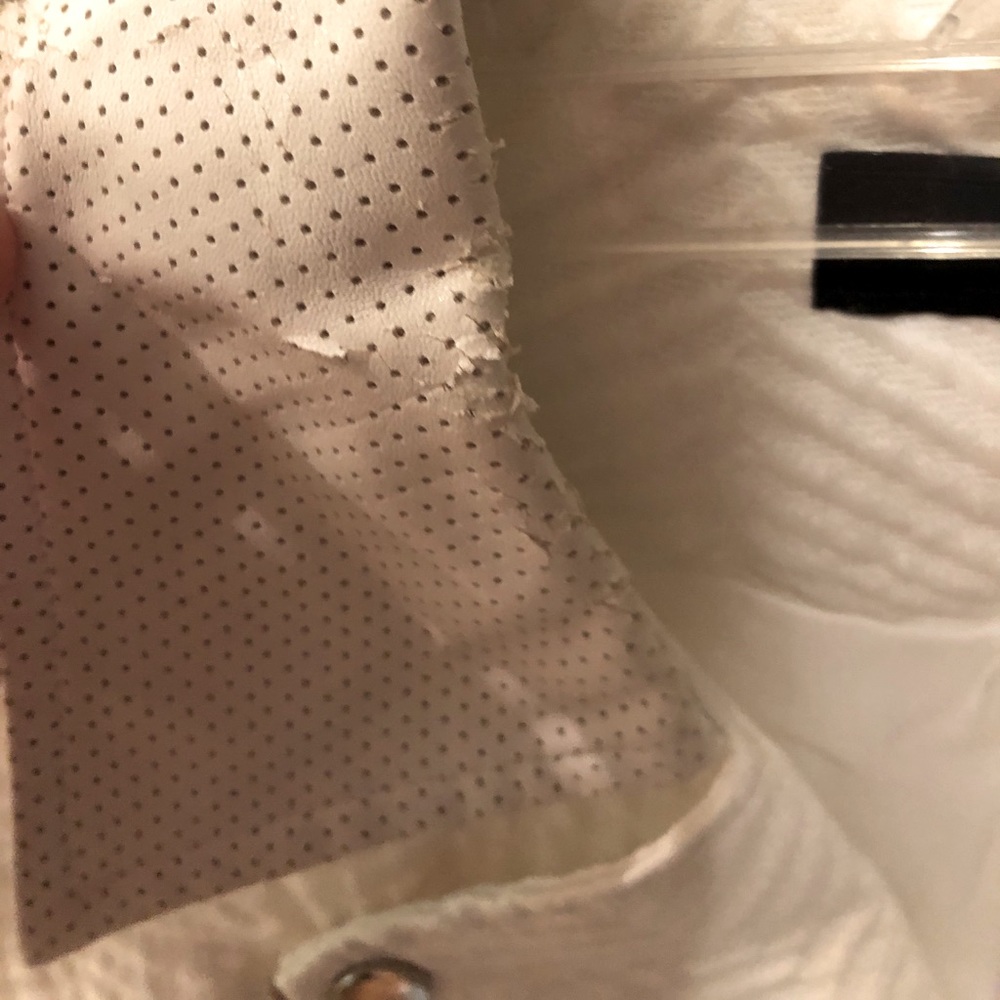 White Textured Moto Vest NWT S/M - Picture 9 of 10